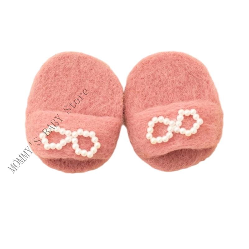 H3CD Мягкий Войлочный Реквизит Ручной Работы для Фотосъемки Новорожденных Тапочки Чашка Кофе Телефонный Узор Фотореквизит Аксессуары