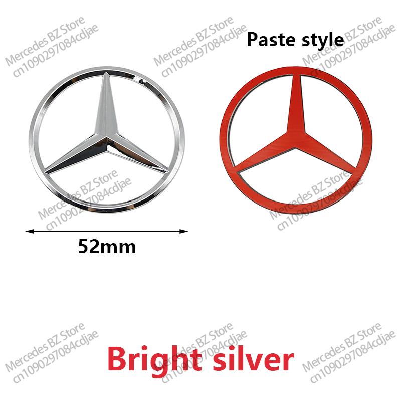 MITV3 ABS 52mm 57mm Car Steering Wheel Logo Badge For Mercedes Benz C E S Series CLA CLS W212 W205 W204 Emblem Styling Accessories
