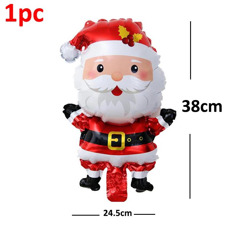 15-1PCS Christmas Balloons Aluminum Foil Small Balloon Toy Xmas Tree Gingerbread Man Santa Birthday Party Holiday Decoration