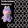 Doll Necklaces, Elegant Sweet 26 Letters Pearl Necklace Cute Doll Accessories For 10.5Cm 4.0 Mini Doll Chain Jewelry & Outfit