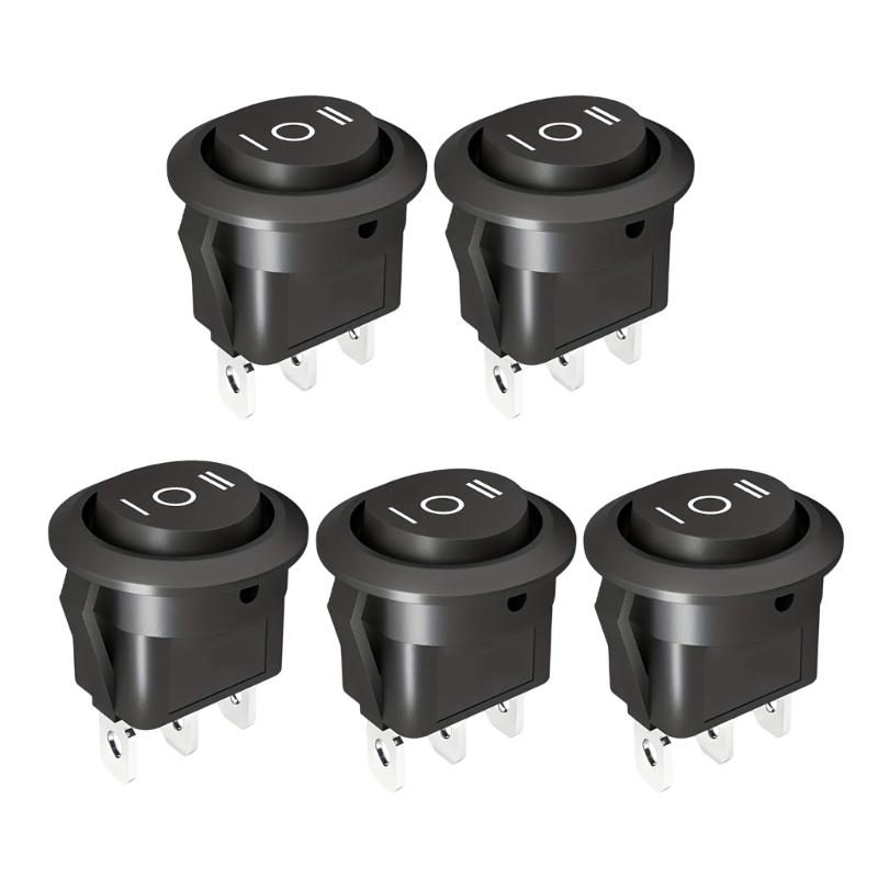 

Upgrades 3 Position 3 Pin Round Power Switches with Terminal Wires 20MM Mounting Hole for Automotive Electrical Systems 1
