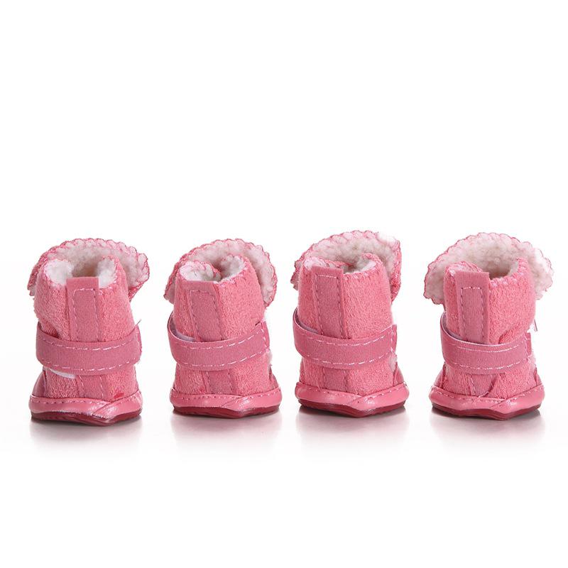 Pet Lambswool Snow Boots for Dogs - Warm Cotton Shoes for Puppies and Small Breeds