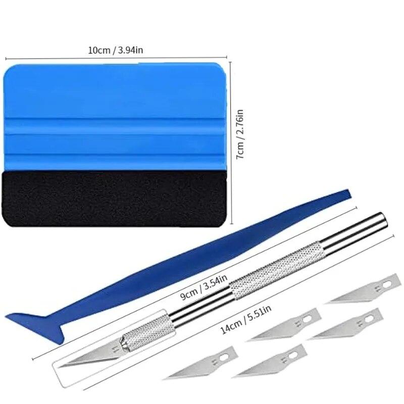 1set Car Wrapping Tools Kit Vinyl Scraper Cutter Film Squeegee Vinyl Spatulas Plastic Wrap Tools Window Tinting Tools