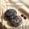 Japanese Style Plaid Beret Soft Newsboy Hat Breathable Octagonal Hat  Girls