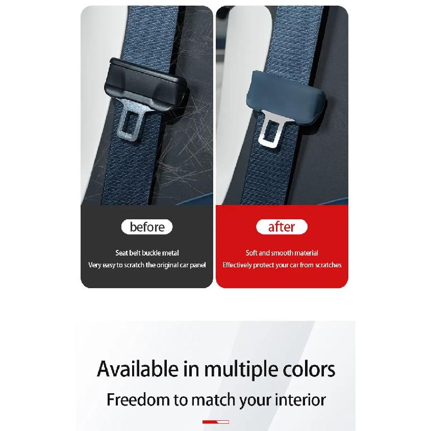 For ZEEKR 001 ZEEKR X Seat belt with silicone protective cover Scratch resistant and silent Seat belt accessories
