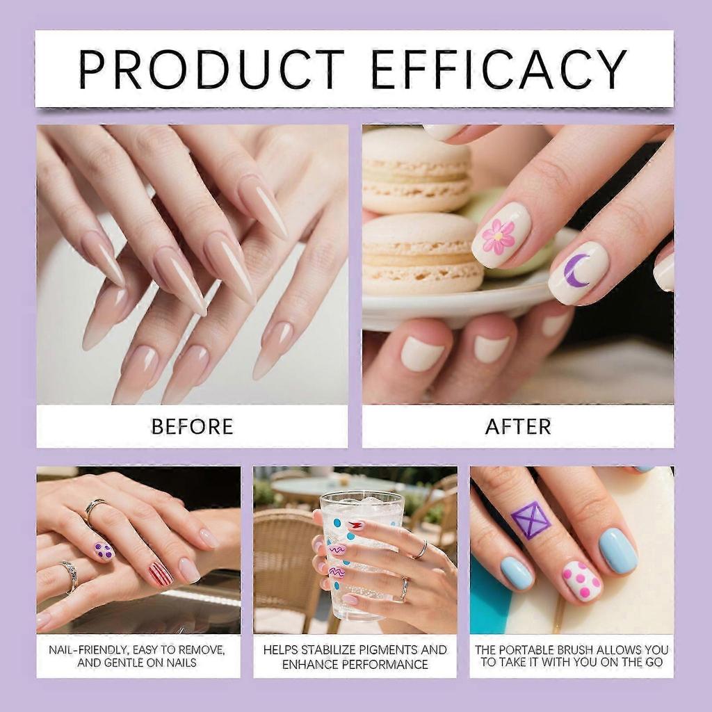 Fine Tips 3D Nail Art Pens, 12 Colors 0.5MM Nail Polish Pens Nail Point Graffiti Dotting Pen Drawing Painting Liner Brush for Home Salon