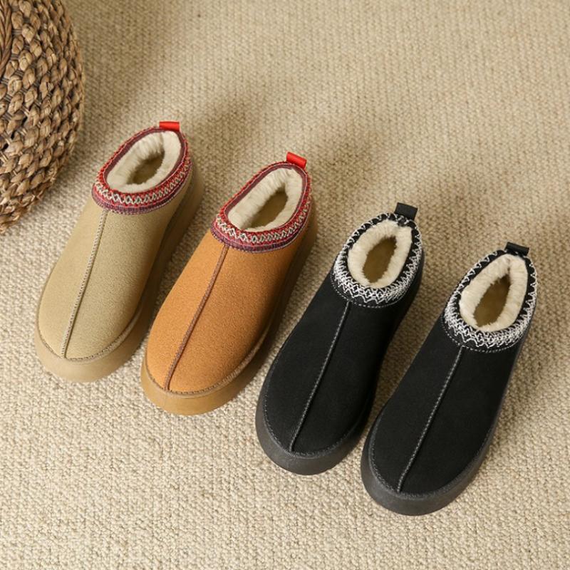 2025 Kotníkové baleríny Platforma Dámské Sněhule Semiš Plyš Teplé Zimní Nové Silné Módní Boty Chelsea Dámské Boty Zapatillas Mujer