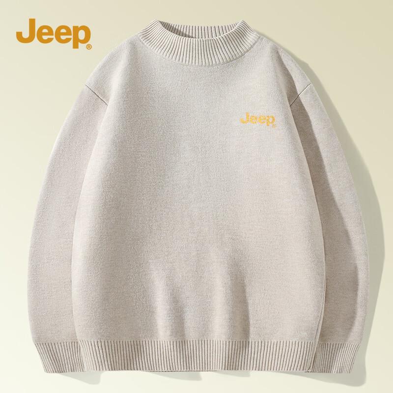 JEEP Men's Winter Heavyweight Mock Neck Knit Sweater