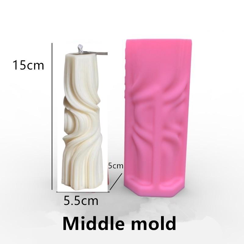 DIY Lace pattern cylindrical candle silicone mold carving pattern flowers and plants cylindrical candle mold candle making mold