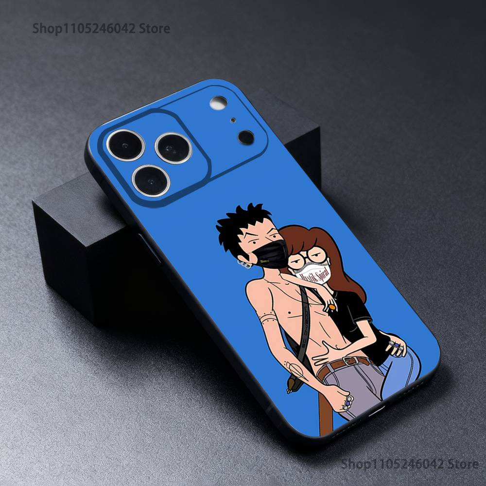 

Daria Cool Girl Fashion Phone Case For iPhone 17,16,15,14,13,12,11,Pro,XS,Max,XR,Plus,E,SE4,Mini Black Soft Cover iPhone17