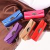 Solid Color  Lipstick Case Holder With Mirror Inside & Snap-On Closure