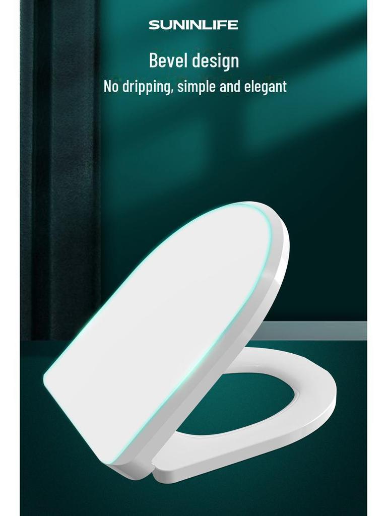 Housse de siège de toilette universelle à installation rapide et à descente lente - Accessoires épais et adaptés à la maison