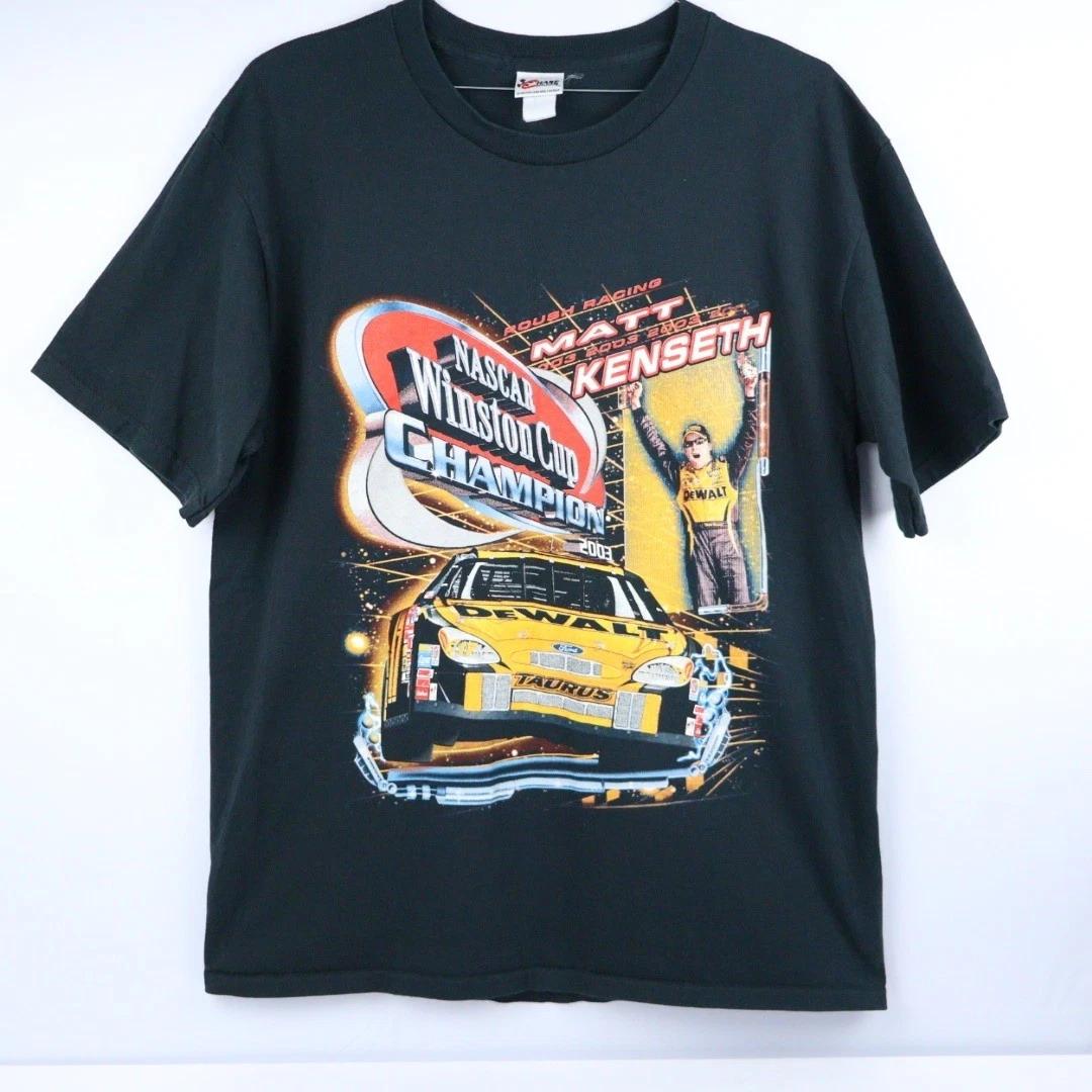 Мужская футболка Matt Kenseth 2003 NASCAR Winston Cup Champion Dewalt Racing, размер L 2XL