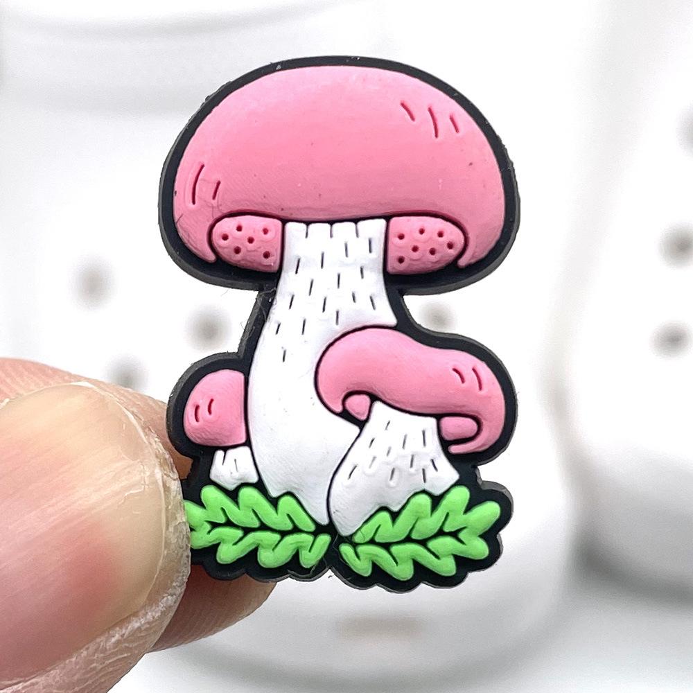 Shoe Charms Accessories Decoration Cute Pink Hole Shoes Flower Shoe Buckle PVC Soft Plastic Cartoon Detachable Match 1pcs