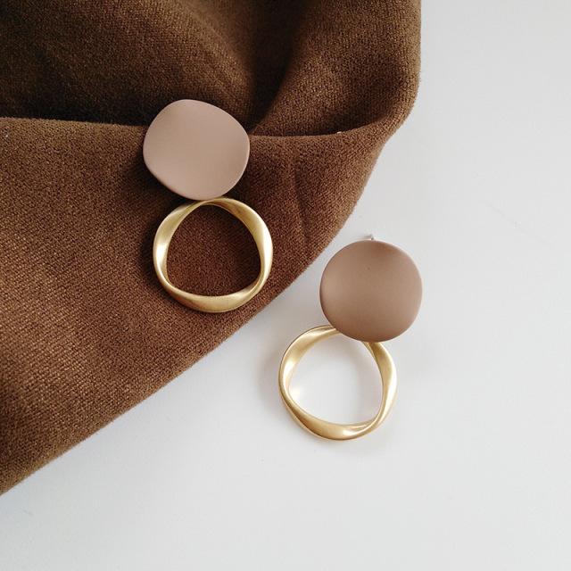 Engagement Enamel Cute Heart Stud Earrings For Women Girls Rose Gold Color Summer Jewelry Black Earring Wedding Jewelry Gifts
