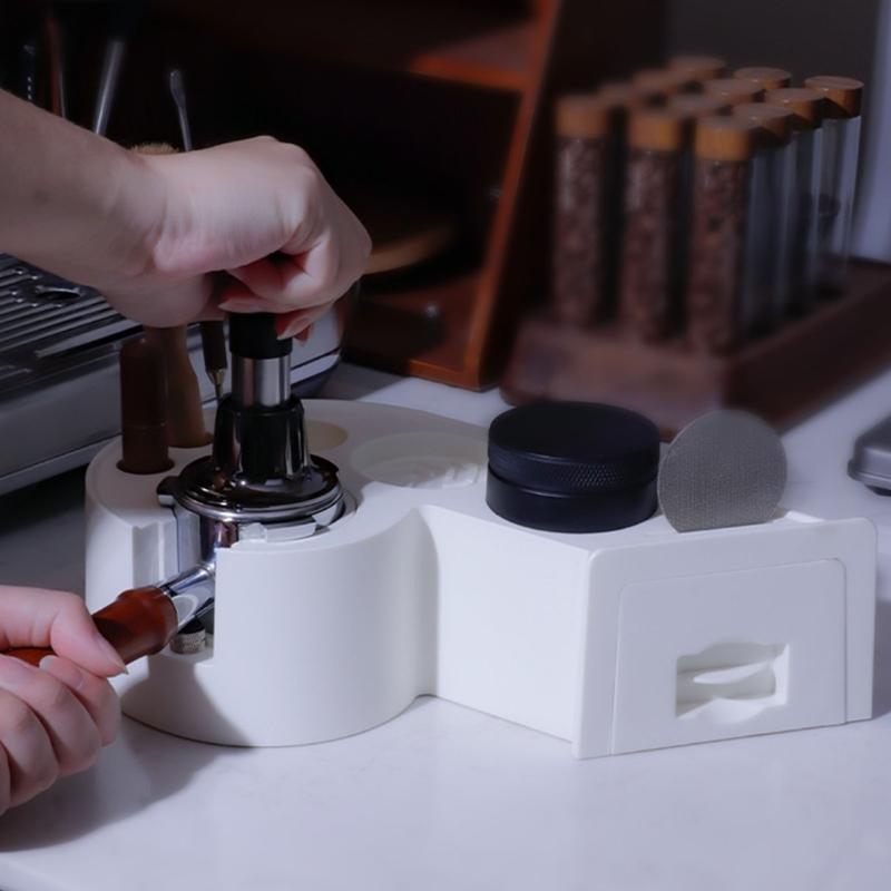 Nonslip Coffee Tamper Base Station With Ergonomic Handle For Baristas Tool ABS Construction Pressing Base