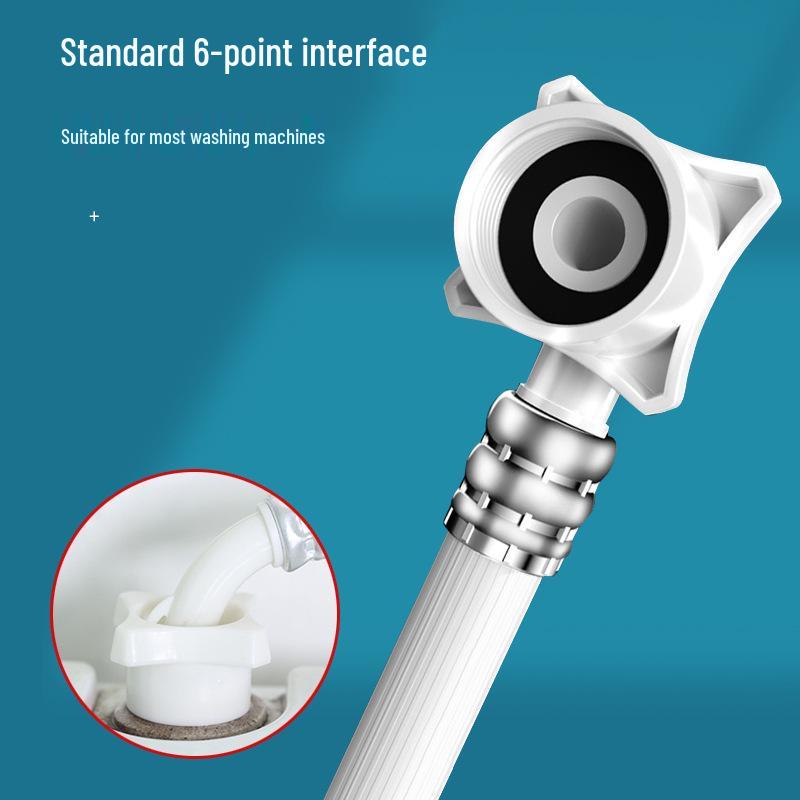 Universal Washing Machine Water Inlet Hose with 4-Point Copper Connector, PVC, for Automatic Pulsator Drums