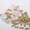 100PCS Mini Wooden Clothesp for Photos 1In Gold Mini Clothes P for Crafts Natural Texture Clips Small Clothes Pin Tiny Decorative Clothesp for Baby