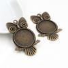 5pcs 20mm Inner Size Antique Silver Plated And Bronze Fashion Classic Style Cabochon Base Setting Charms Pendant