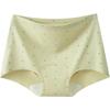 Women's Summer Thin New Printed 10A Antibacterial Crotch Seamless Ice Silk Briefs