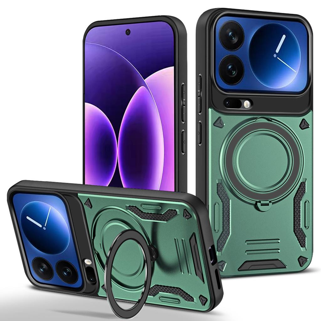 For Xiaomi 17 Pro Magnetic Case Shockproof TPU + PC Phone Back Cover with Kickstand