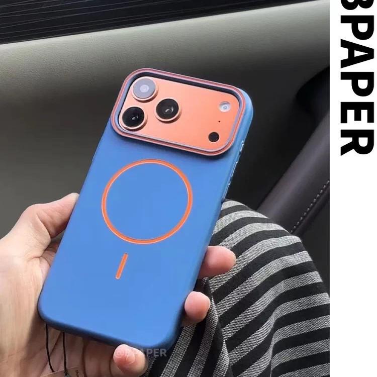 

Blue-Orange Matte Magnetic Hard Shell Case for iPhone 17 Pro Max and iPhone 16 iPhone 16