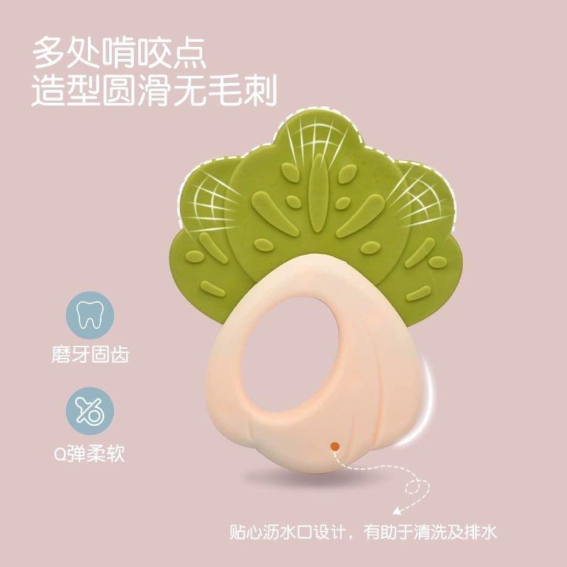 Hand Rattle Newborn Molar Rod Water Boiling Suitable Comfort Rattle Baby0-1Year-Old Toy Baby Teether Happy