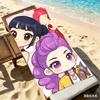 Kawaii Chibi Girls Beach Towel Microfiber Quick Dry Anime Cartoon Bath Towel For Swimming Pool Travel Gym Yoga Towel For Adults