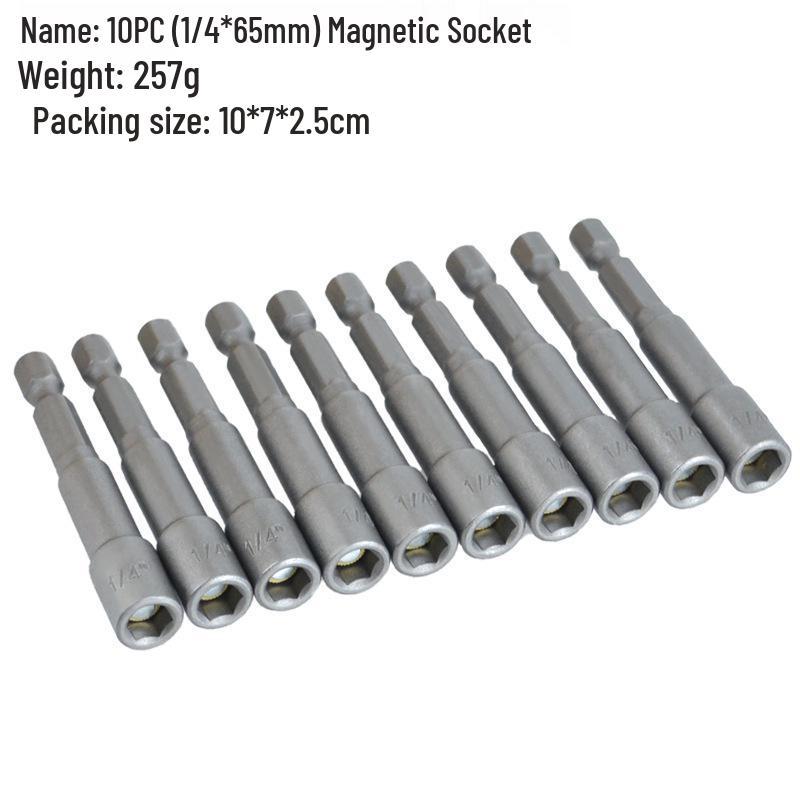

1/4 Magnetic Hex Impact Wrench Socket, 65mm Long Extension Bar