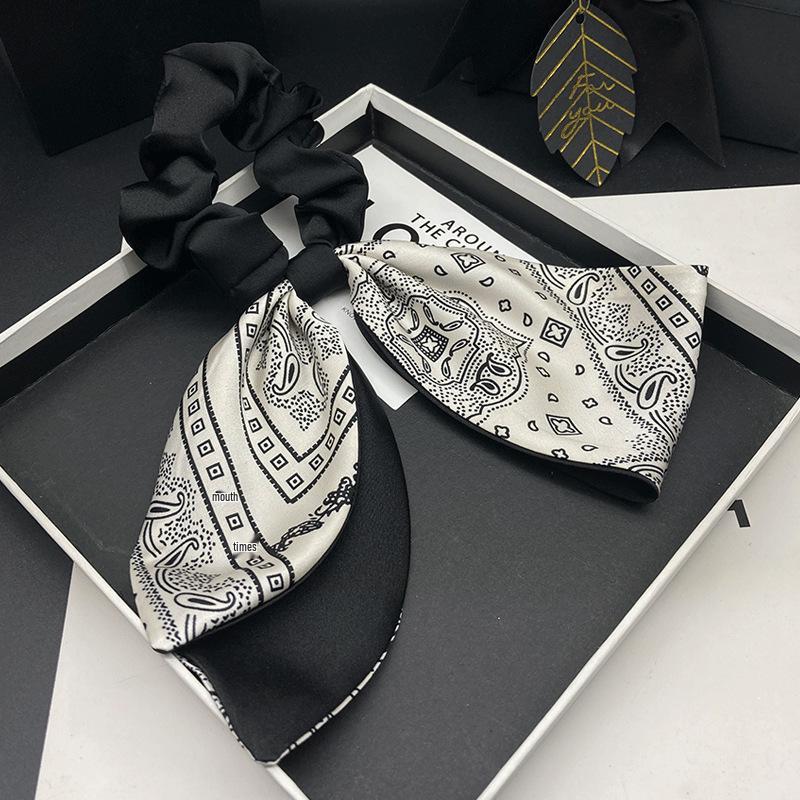 2025 Elegant French Satin Bow Hair Tie: High-End Ribbon Accessory for Women