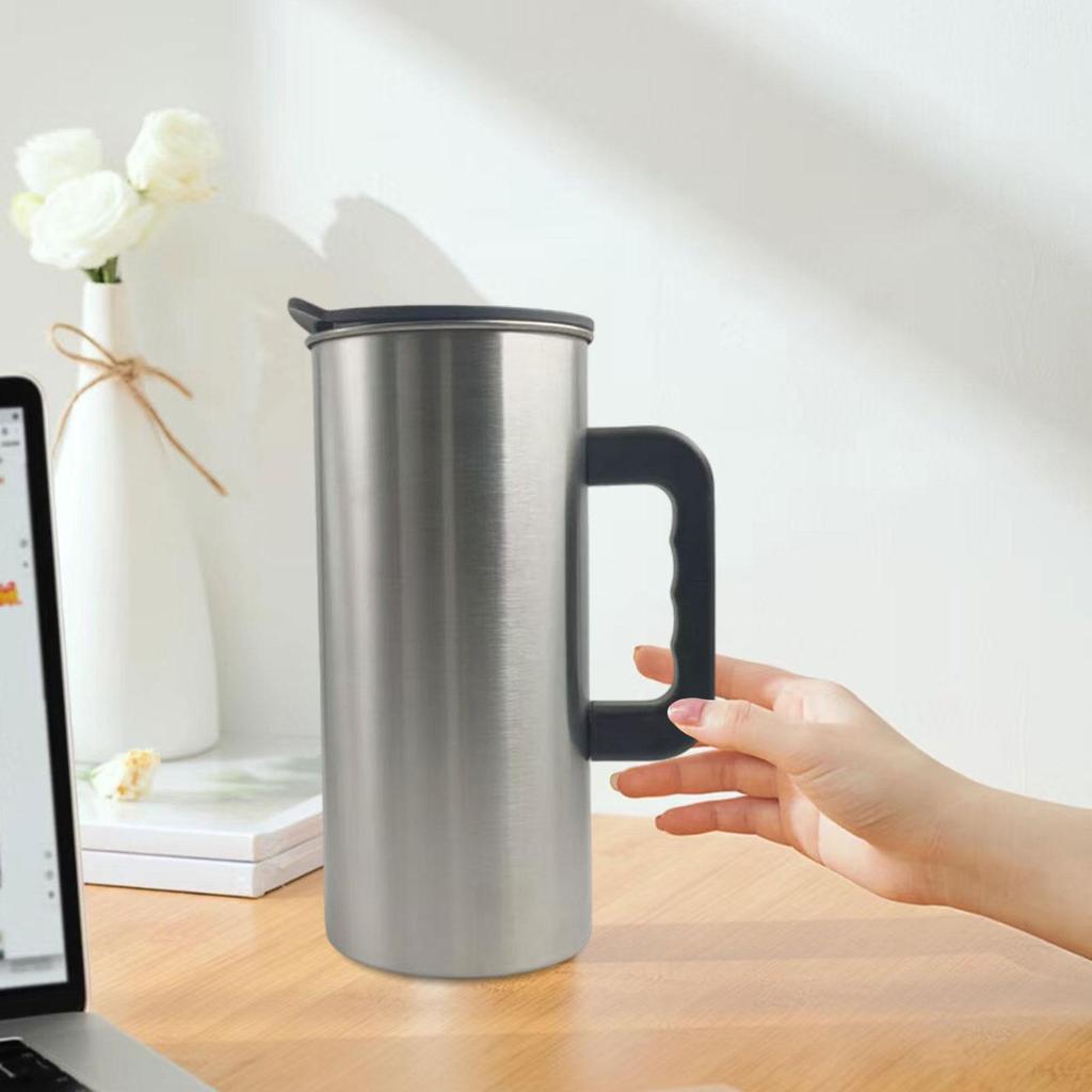 Stainless Steel Jug with Lid And Handle, Versatile, Easy-to-clean Portable Kettle, Beverage Container for Hotel And Home