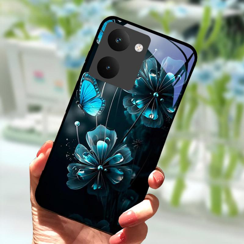 Para Capa Realme P3 Ultra 5G Capa à Prova de Choque Concha Traseira de Vidro Temperado Para-choque Para Capa de Telefone Realme P3ultra 5G RMX5030 Coque