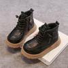 Children Short Boots for Girls Boys  Winter   Korean Style Soft Sole Anti-slippery Versatile Princess Leather Shoe