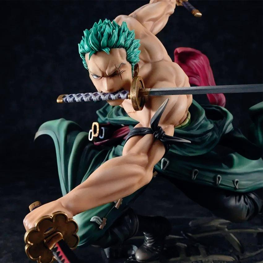 One Piece Luffy Figure Roronoa Zoro Three-blade Sa-maximum Manga Anime Statue Pvc Action Collection Model Toys