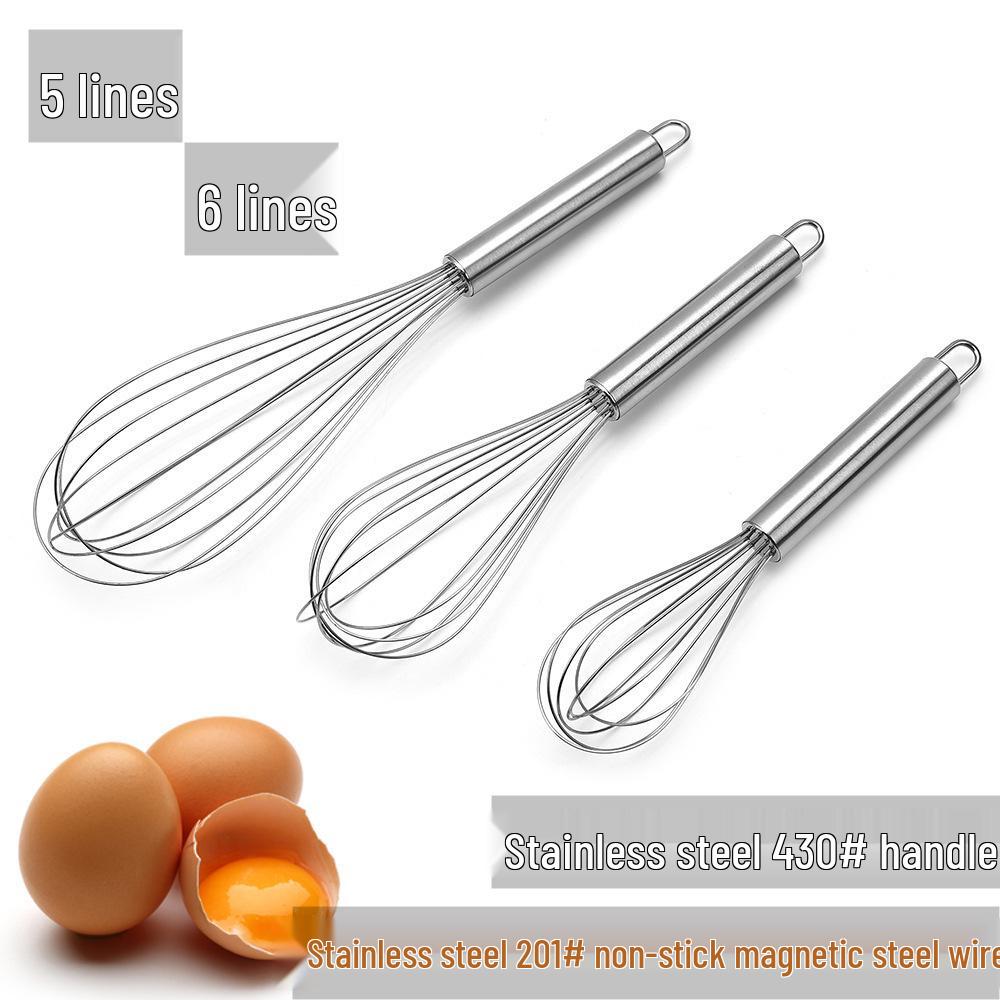 Stainless Steel Manual Egg Beater & Whisk for Baking and Mixing
