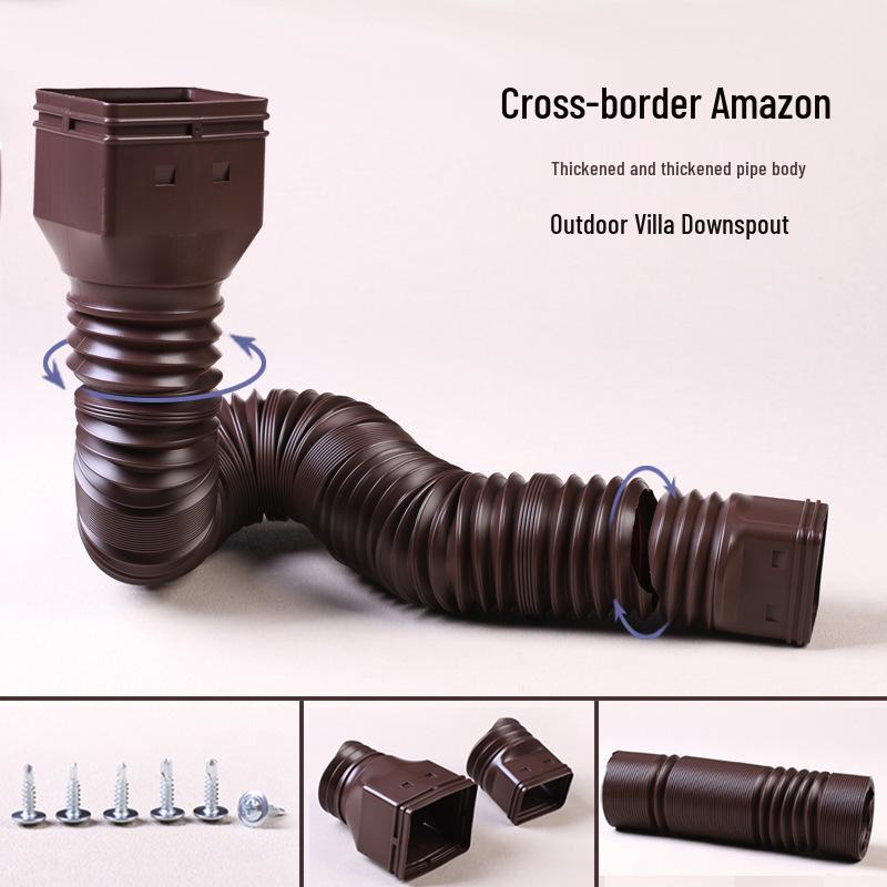 Outdoor Telescopic Rainwater Drainage Pipe - Plastic Downspout for Villa Perimeter