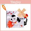 Happy Monkey Soft Durable Cloth Book For Infants With Animal Tails And Sensory Features