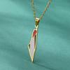 LIKGREAT Roestvrij Staal Palestina Kaart Hanger Ketting Goudkleur Sieraden Dames Choker Druipolie Geografie Nekketting Groothandel