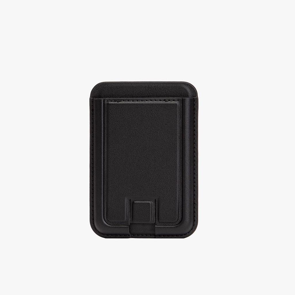 Strong Magnetic Card Holder Stand for iPhone 17 Pro - H-shaped Magsafe Card Sleeve with N52+PU Leather