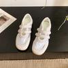 Retro word with moral training shoes women's spring and summer new niche design Velcro fashion versatile Mary Jane shoes