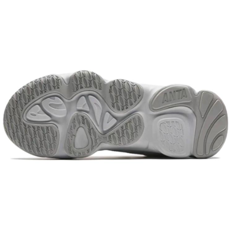 Anta Super Body Shock Absorbing Wear Resistant Low Top Casual Shoes Men Casual Shoes White Gray 112418851-5