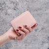 Portable Pu Leather Short Wallet Zipper Closure Cute Style Women Card Holder Simple Design Large Capacity Coin Purse For Women