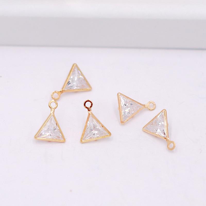 Hot-selling High-quality Small Brass + Zircon Trendy Pendant DIY Handmade Necklace Bracelet Accessories