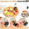 Charcuterie Board with Lid Handle Portable Cheese Boards with 7 Compartments Bamboo Meat Fruit Serving Tray for Kitchen Picnic