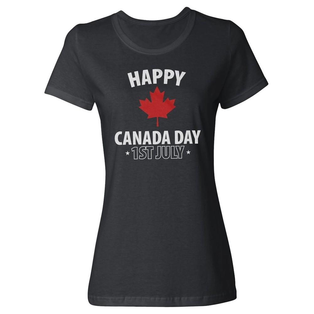 Happy Canada Day 1st Of July - Dominion Day Ladies Crewneck T-Shirt Unisex T-Shirt M
