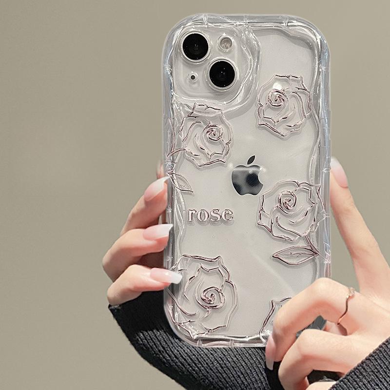 Suitable for Huawei P60 Mobile Phone Case Mate50pro Transparent Full Screen Rose Honor 80/70 Full Cover Anti-fall Soft Shell