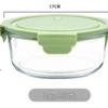ZISIZ Round Glass Food Storage Container Set