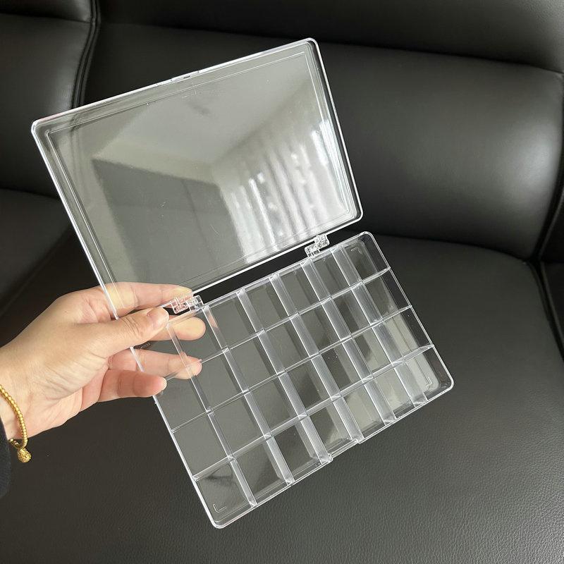 28 Grids Clear Plastic Organizer Box, Craft Storage Container For Beads Organizer, Desktop Organizing & Sorting Storage Box