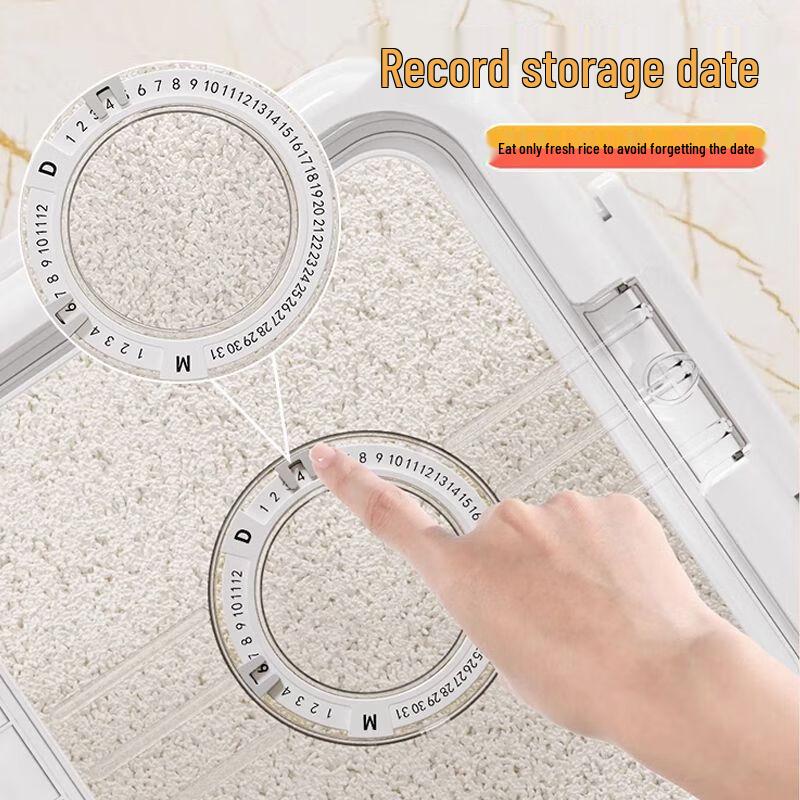 LISM Sealed Rice Storage Bin with Magnetic Timer