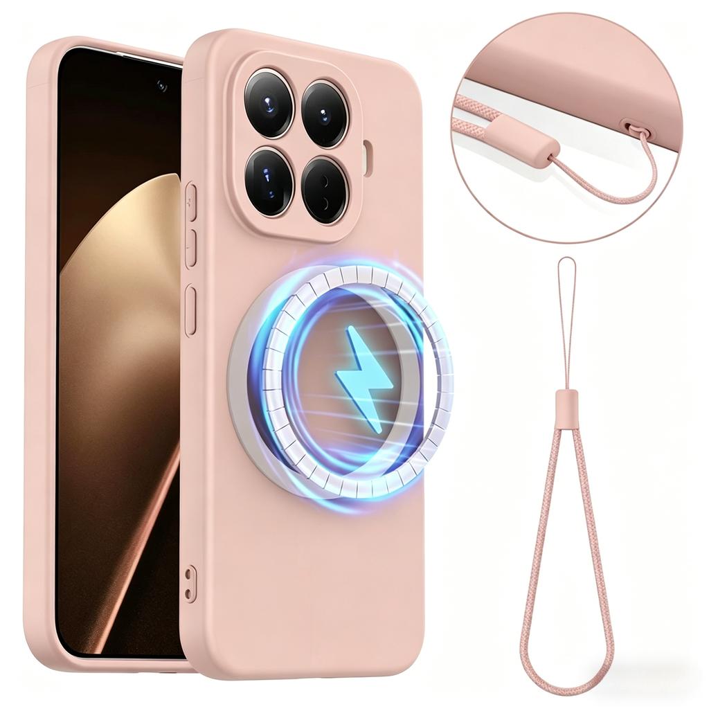 Etui z płynnego silikonu o wrażeniu skóry dla Xiaomi 15T Pro 14T/13T Pro 17 Pro Max 15 Ultra POCO X8 Pro Max M8 Pro F8 Ultra Magnetyczne Pokrowiec